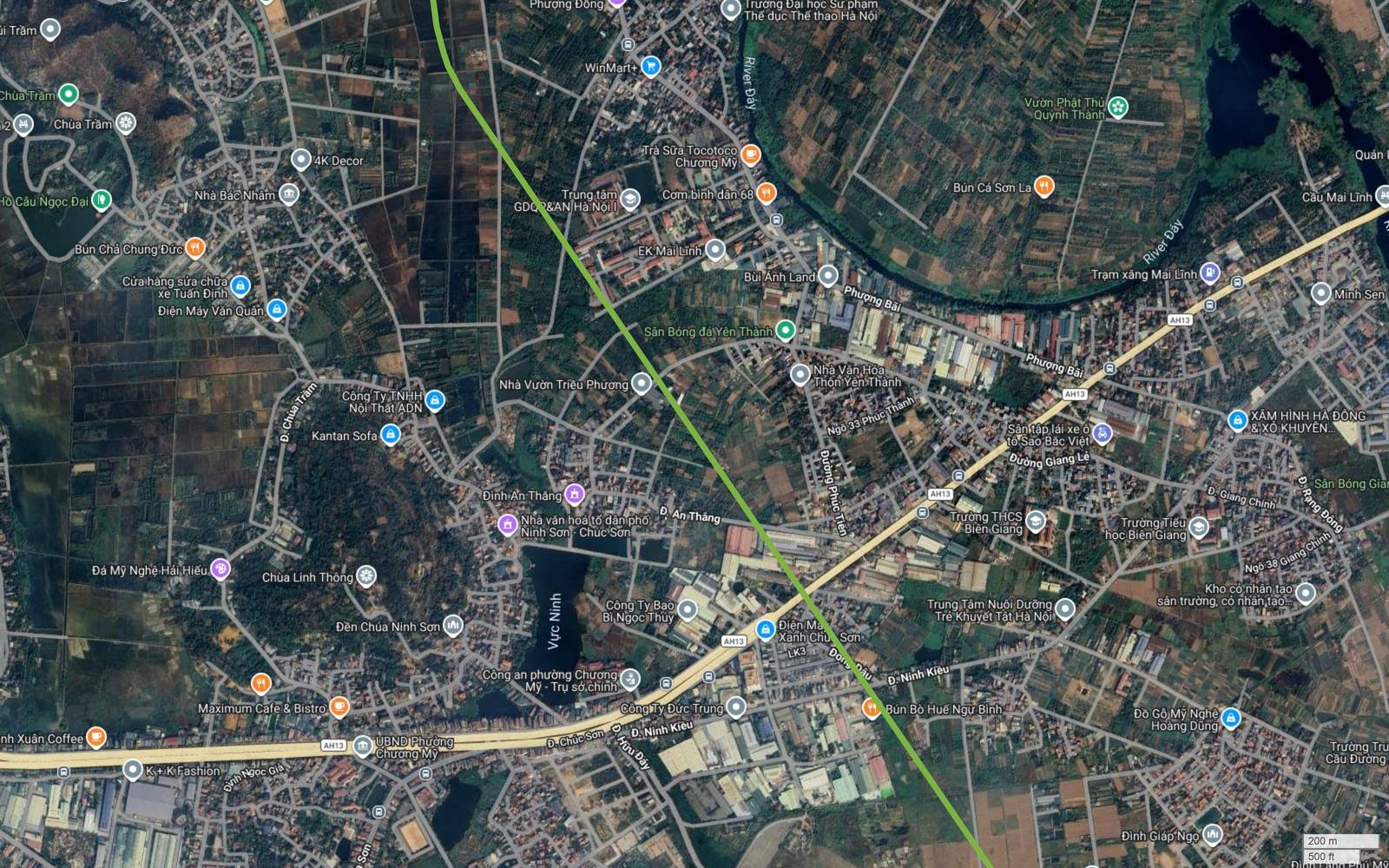 Điểm cắt Quốc lộ 6 của tuyến metro số 11 Hà Nội tại Chúc Sơn Biên Giang, nút giao lớn cuối cùng trên tuyến